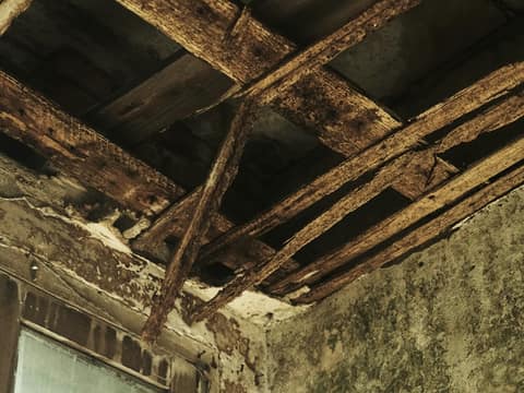 Rotted roof decking and rafters